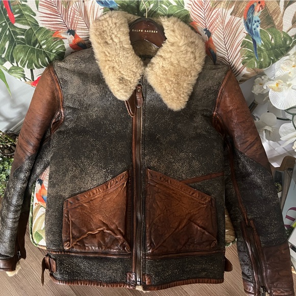 Vintage Womens Ralph Lauren Shearling Jkt